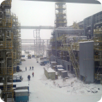 Нефтеперерабатывающий завод в городе Кириши
